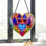 Rainbow Bridge Pet Remembrance - Personalized Dog Memorial Hologram Window Hanging Suncatcher