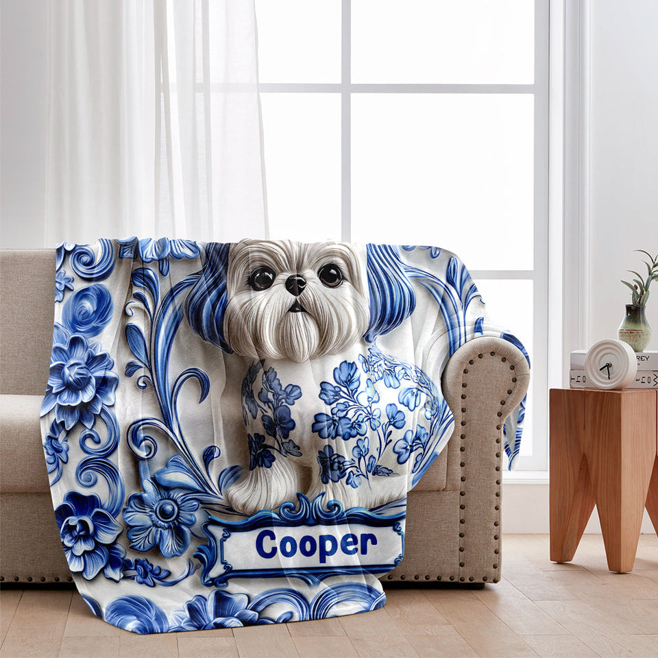 Cute Dog - Personalized Dog Blanket
