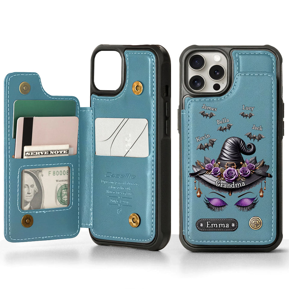 Perfect Gift For Mom, Grandma Witch - Personalized Mother Wallet Phone Case
