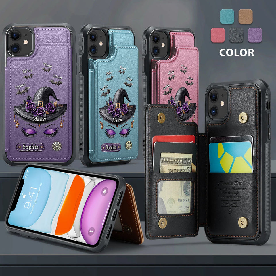 Perfect Gift For Mom, Grandma Witch - Personalized Mother Wallet Phone Case