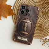 Gameday - Personalized Football Leather Phone Case