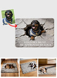 Visitors Must Be Approved - Personalized Dog Shaped Doormat/ Rug