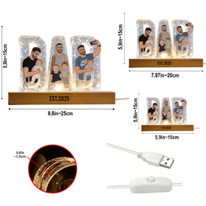 Best Dad Ever - Personalized Father Shaped Led Night Light