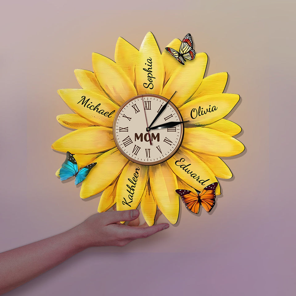 Best Mom Ever - Personalized Mother LED Light Wall Clock