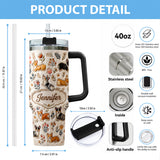 Vintage Dog - Personalized Dog Tumbler With Plush Charm