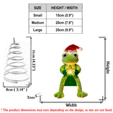 Green Christmas - Personalized Frog LED Light Tree Topper