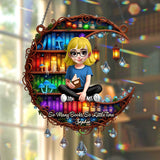 Just One More Chapter - Personalized Book Window Hanging Suncatcher Ornament