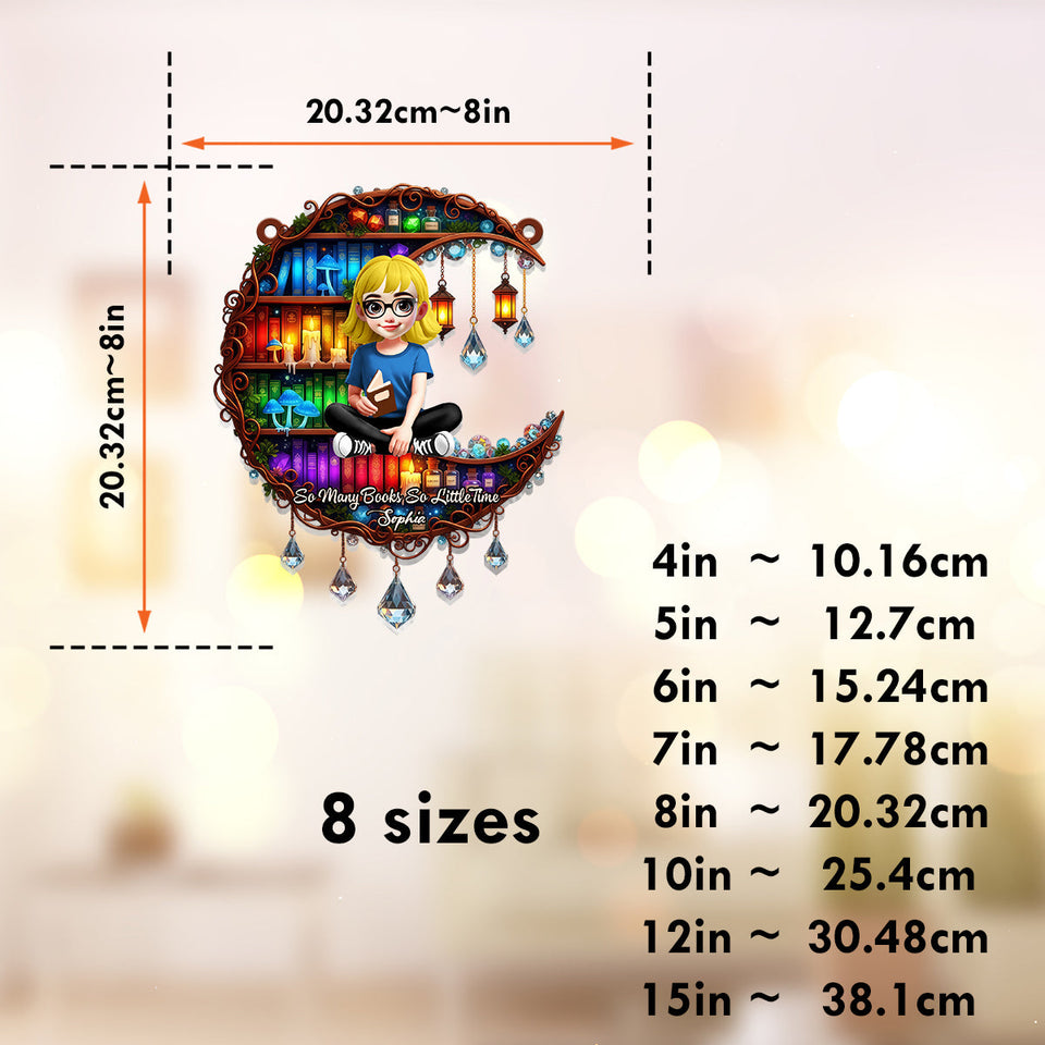 Just One More Chapter - Personalized Book Window Hanging Suncatcher Ornament