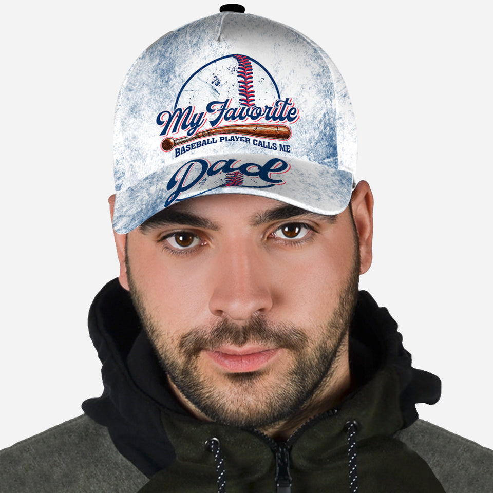 Proud Dad Favorite Player Baseball - Personalized Baseball Classic Cap