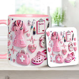 Nurse Life - Personalized Nurse Accent Mug & Coaster