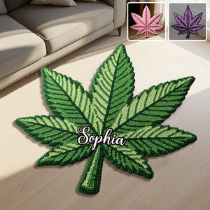 Feeling Dope - Personalized Weed Shaped Doormat/ Rug