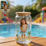 Hello Summer - Personalized Kid Can Glass