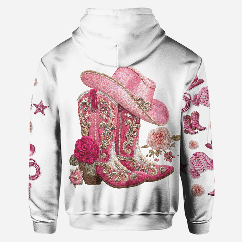 Cowgirl Boots - Personalized Cowgirl Hoodie and Leggings