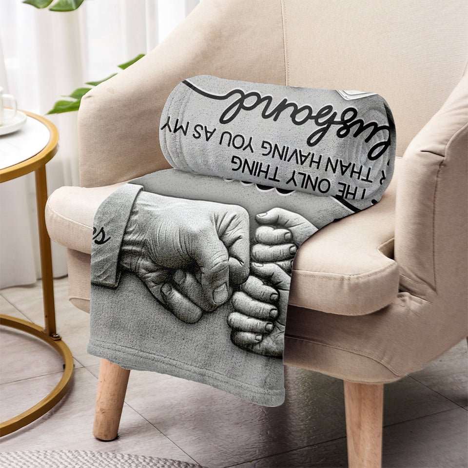 First Husband Now Daddy - Personalized Father Blanket