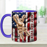 Best Dad Ever - Personalized Father Accent Mug