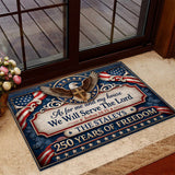 As For Me And My House We Will Serve The Lord - Personalized Doormat