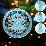 There Were Never Such Devoted Sisters - Personalized Bestie Custom Shaped Ornament
