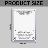 Gift For Police Officers, Custom From Any Photo - Personalized Police Officer Pocket Hug Card