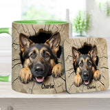 Adorable German Shepherd - Personalized Dog Accent Mug