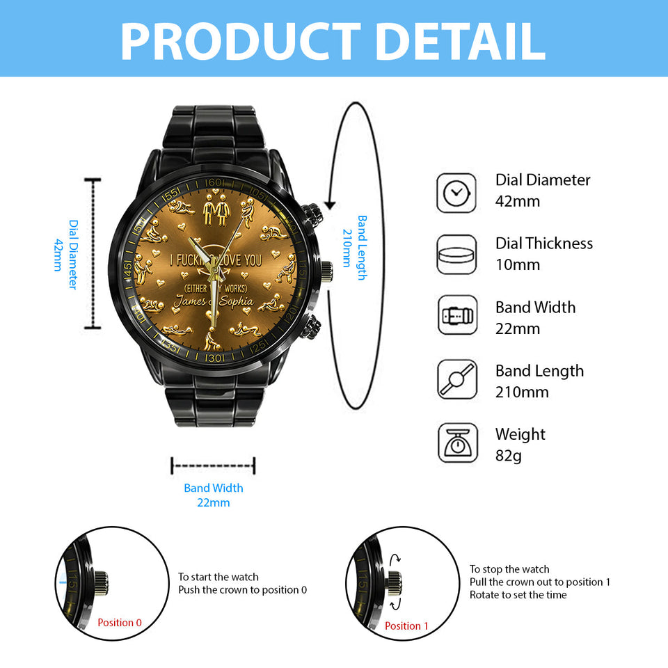 Naughty Couple - Personalized Spicy Couple Hand Watch