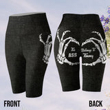 Funny Gift Fot Her - Personalized Couple High-Waisted Biker Shorts
