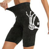 Funny Gift Fot Her - Personalized Couple High-Waisted Biker Shorts