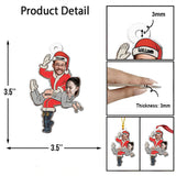 Naughty Santa & Partner - Personalized Couple Custom Shaped Ornament