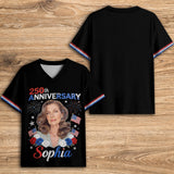 Custom Any Photo - Personalized Independence Day/ 4th of July Fully Printed V-Neck T-Shirt