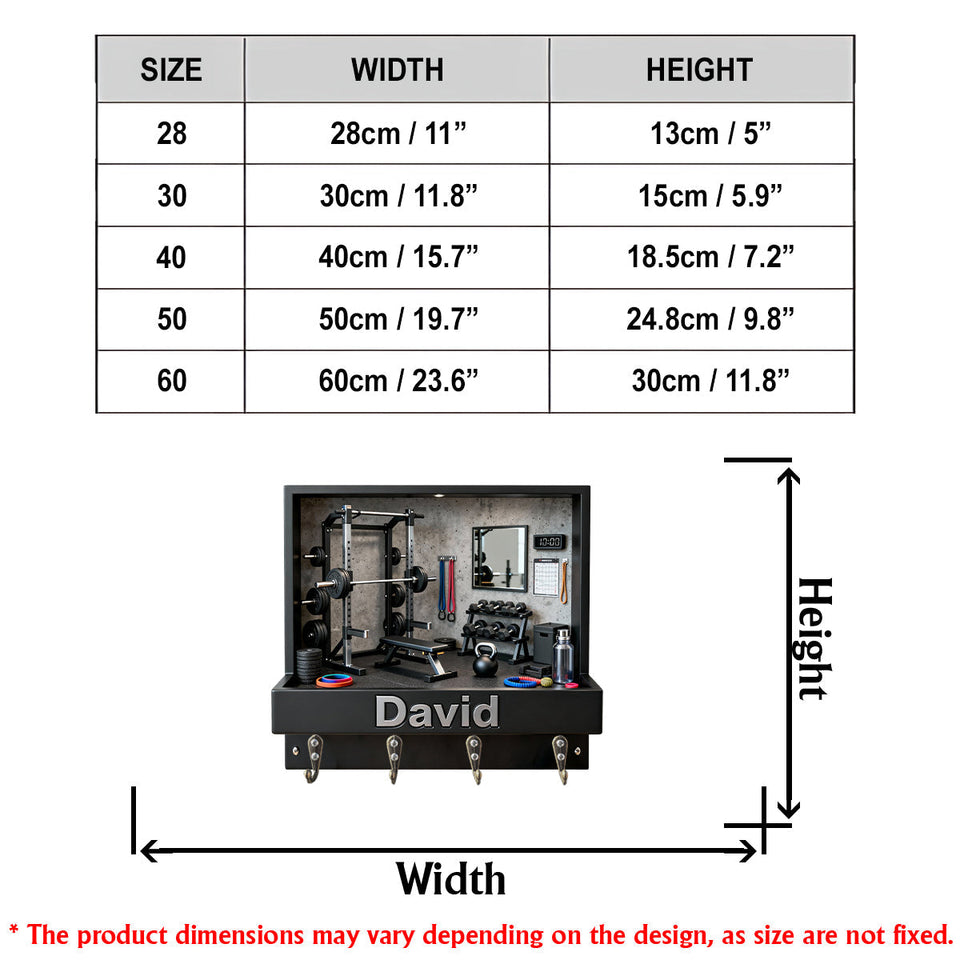 Workout Champ - Personalized Fitness Custom Shaped Hanging Rack