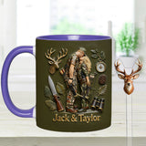 Custom From Any Photo - Personalized Hunting Set Accent Mug with Acrylic Stirrers