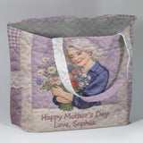 Custom Any Photo - Personalized Mother Quilted Tote Bag