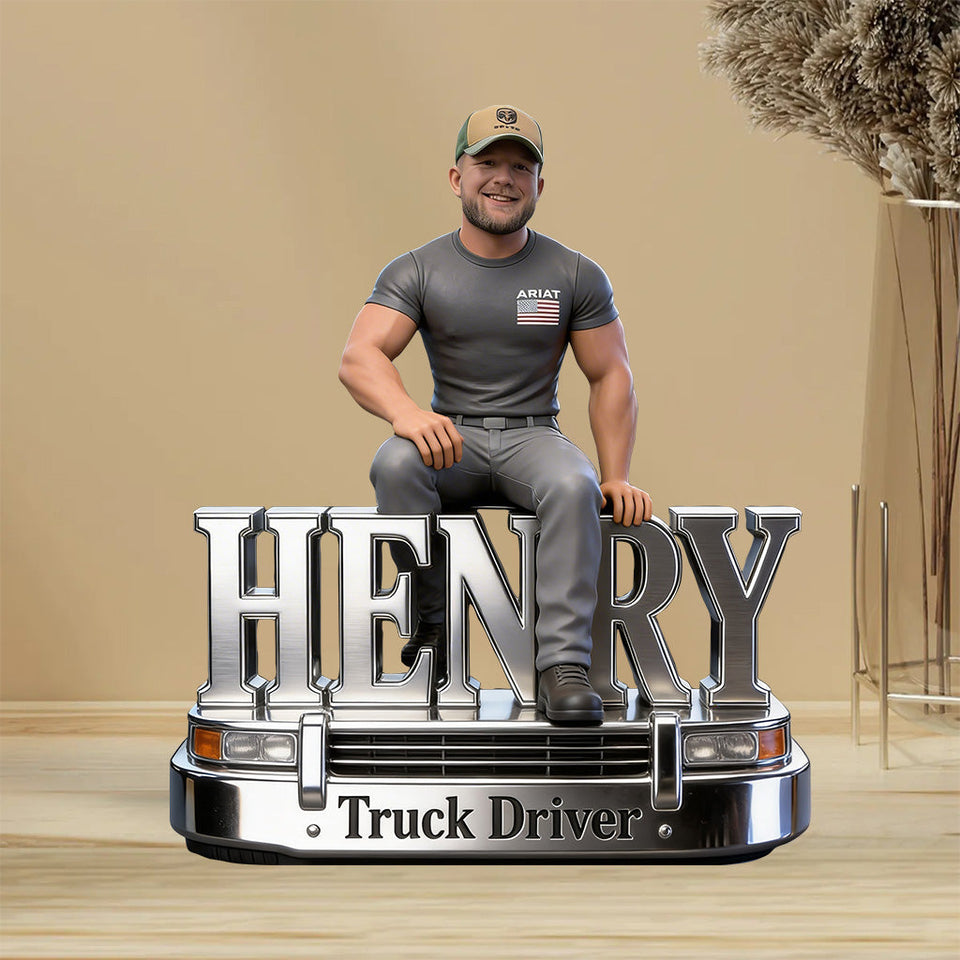 Custom Any Photo - Personalized Trucker Custom Shaped Acrylic Plaque