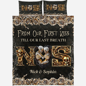 From Our First Kiss - Personalized Couple Quilt Set