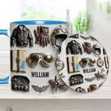 Taste Flight - Personalized Pilot Accent Mug & Coaster