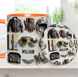 Taste Flight - Personalized Pilot Accent Mug & Coaster