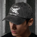Best Dad Ever - Personalized Father Washed Denim Cap