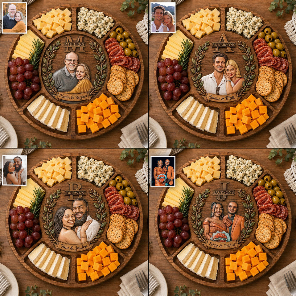 Perfect Couple Gift - Personalized Couple Wood Tray