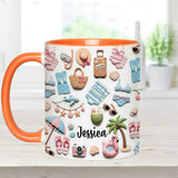 Beach Lovin' Girl - Personalized Sea Lover Accent Mug