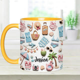 Beach Lovin' Girl - Personalized Sea Lover Accent Mug