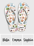 Beach Lovin' Girl - Personalized Sea Lover Flip Flops