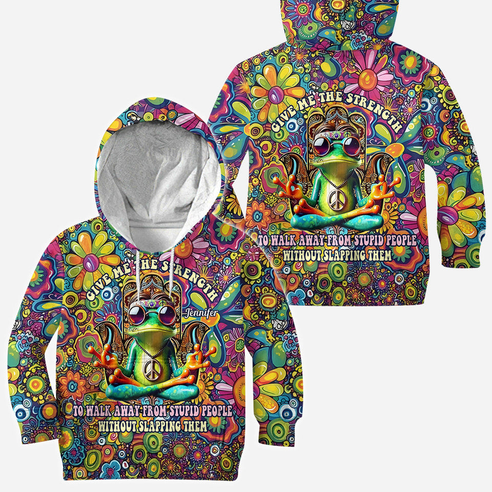 Give Me Strength To Walk Away From Stupid People - Personalized Hippie All Over Shirt