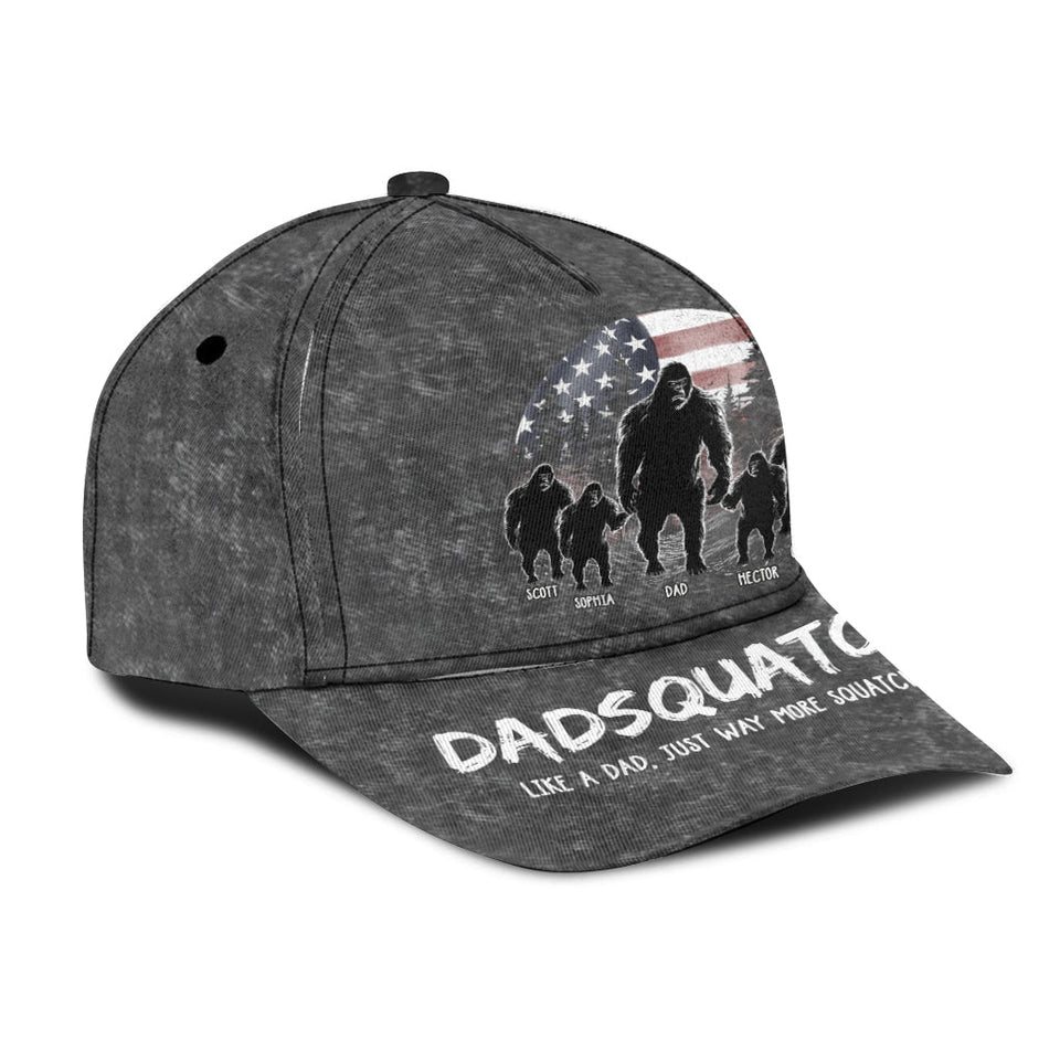 Dadsquatch, Like A Dad, Just Way More Squatchy - Personalized Father Classic Cap