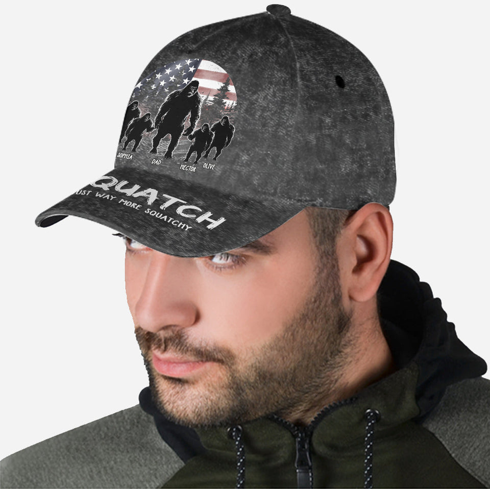 Dadsquatch, Like A Dad, Just Way More Squatchy - Personalized Father Classic Cap