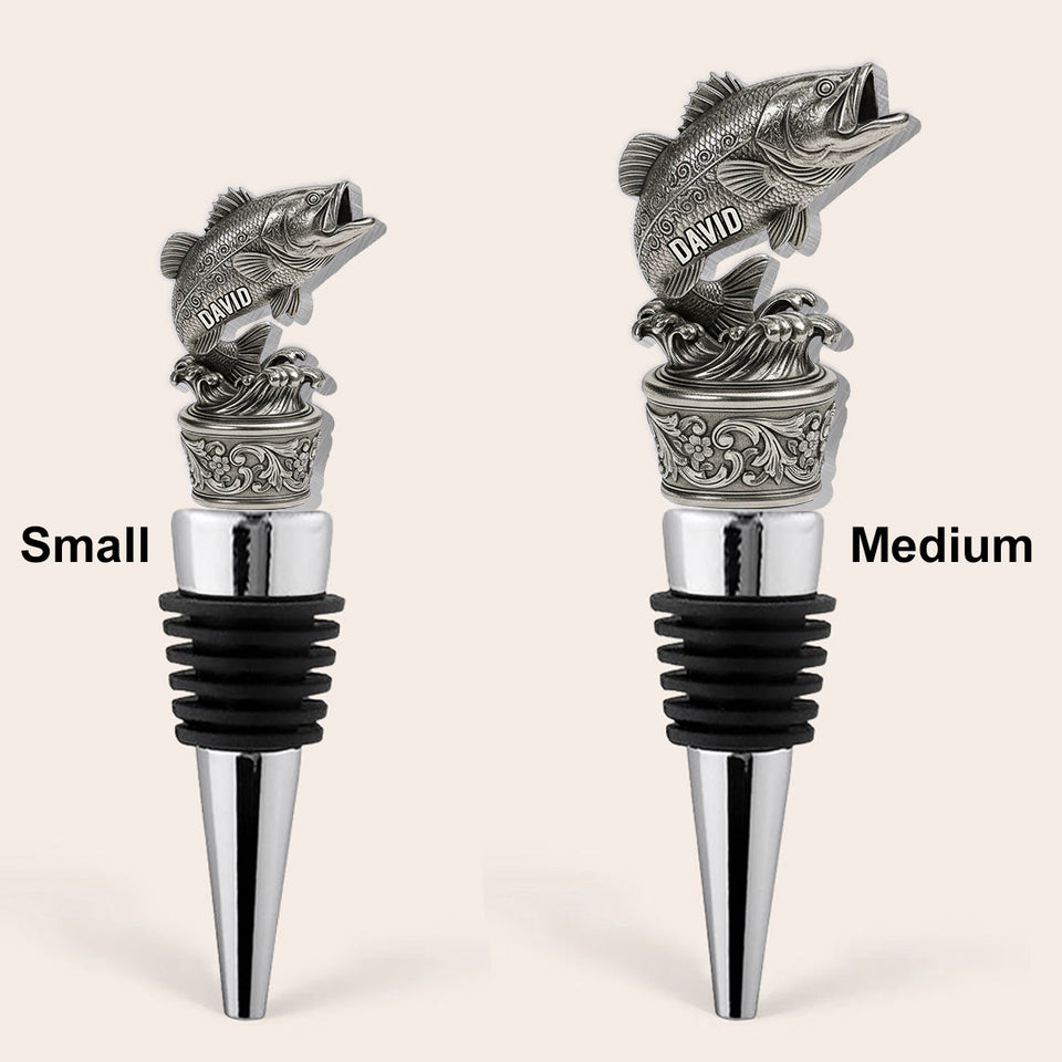 Drinking And Fishing - Personalized Fishing Bottle Stopper