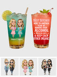 Another Year Of Bonding Over Alcohol - Personalized Bestie Beer Glass