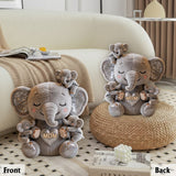Cute Elephant Mom - Personalized Mother Premium Faux Fur Pillow