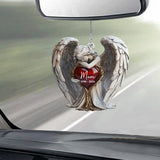Sur les ailes des anges - Ornement de voiture commémoratif personnalisé