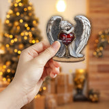 Sur les ailes des anges - Plaque commémorative personnalisée en bois à poser