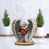 Sur les ailes des anges - Plaque commémorative personnalisée en bois à poser