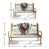On Angels Wings - Personalized Memorial Wooden Bench